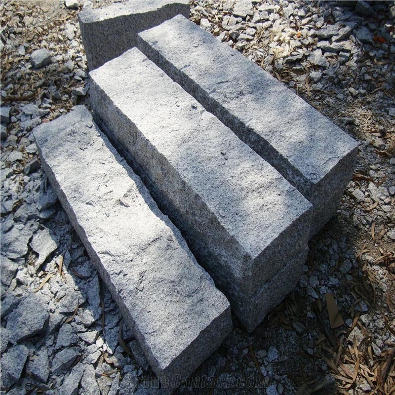 Split Face China White Granite Garden Curbs / Kerb
