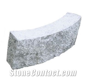 Split Face China White Granite Garden Curbs / Kerb
