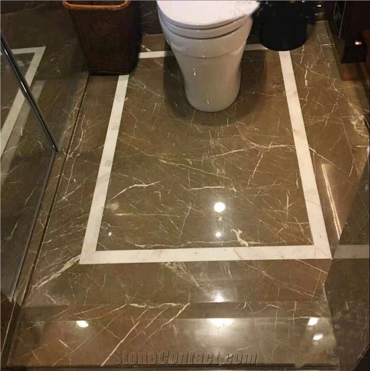 Kazoffie Brown Marble Floor Tiles for 5-Star Hotel