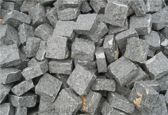 Cobbles Grey Granite Handcut Cubes