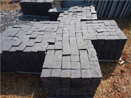 Cobbles Machinecut Black Basalt Cobble Stone, Cubes