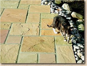 Sandstone Beige Natural Cleft Exterior Pattern Pavement