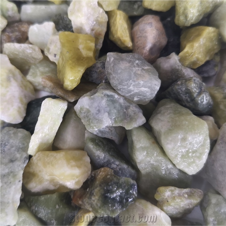 Chinese Hot Sale Dl-004 Green Pebble Gravel Stone