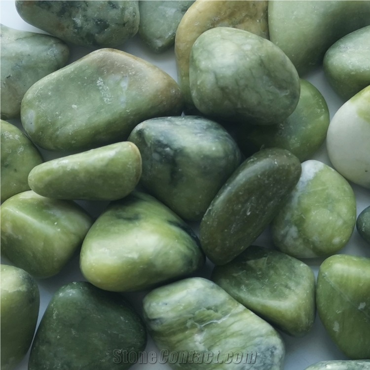Hot Sale Dl-006 Green Pebble Polished Ball Stone