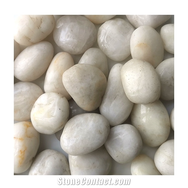 Nj-003 White Pebble Polished Ball Stone