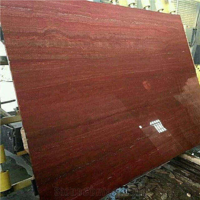 Persian Red Travertine Slabs