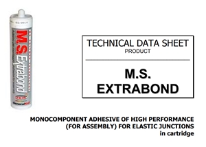 M.S. Extrabond Monocomponent Adhesive for Elastic Junctions in Cartridge