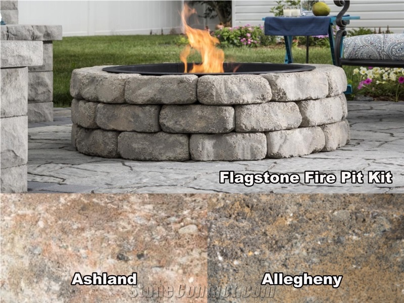 Flagstone Fire Pit Kit From United, Flagstone Fire Pit
