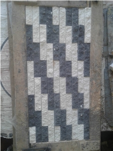 Wall Cladding Black and White Stone Mosaic