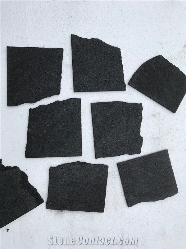 Black Lava Stone Tile Candi Hitam, Black Lava Rock Batu Candi Vulcanik