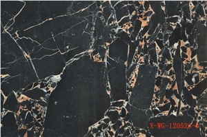 Black Gold Flower Marble Slabs