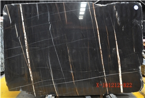 Laurent Black Marble Slabs and Tiles