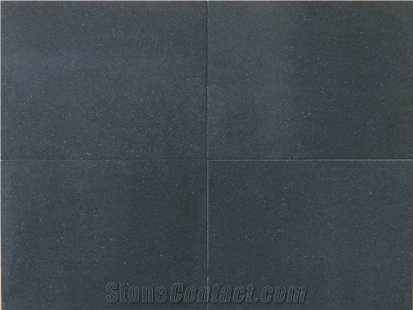 Absolute Black Granite Honed Tile for Garden Floor Stepping