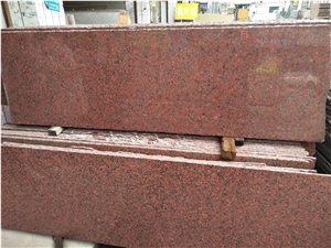 Africa Red Granite Slab Tile,Prefab Kitchentop Cut