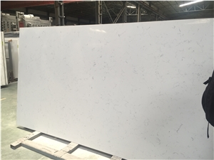 Artificial White Carrara Quartz Stone Slab