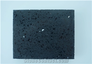 Black Star Galaxy Crystal Quartz Stone Kitchen Slab