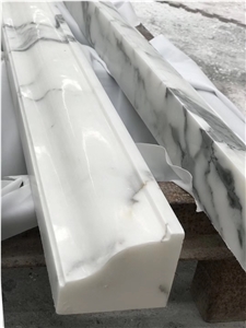 Calacatta Carrara White Marble Wall Border Line,Moulding