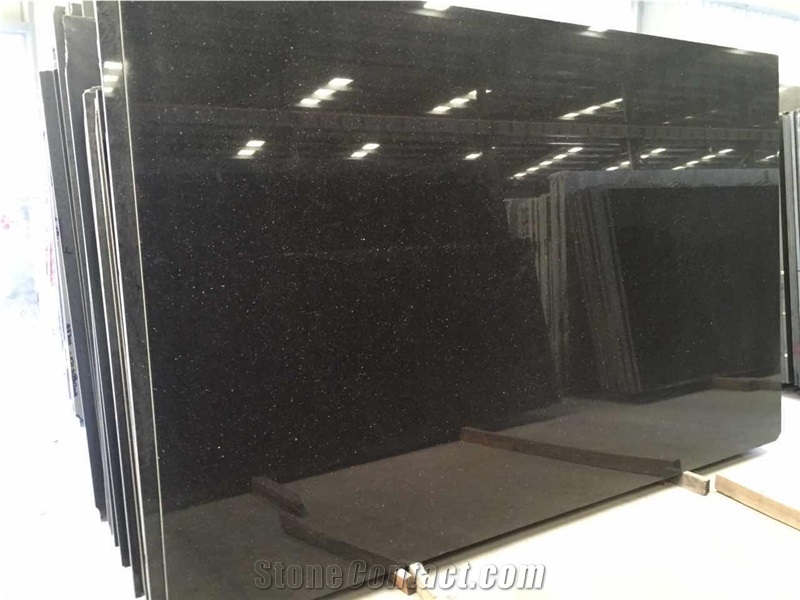 China Black Galaxy Gold Granite Tile Polished Wall Panel