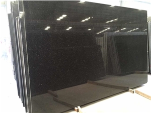 China Black Galaxy Gold Granite Tile Polished Wall Panel