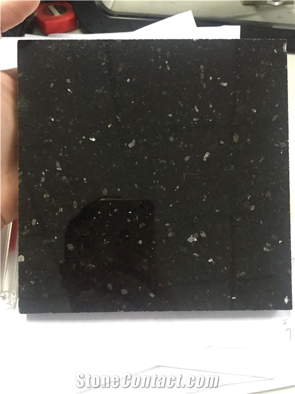 China Black Galaxy Star Granite Tile, Slab Wall