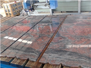 China Hubei Multicolor Red Granite Floor Tile Interior