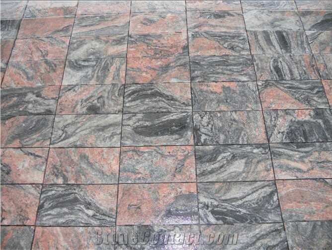 China Hubei Multicolor Red Granite Floor Tile Interior