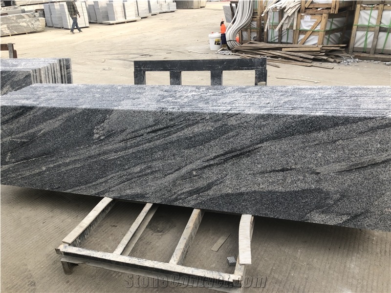 China Juparana Grey Wave Granite Slab, Floor Tile