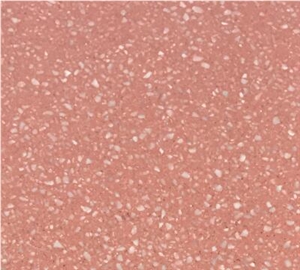 China Red Cement Terrazzo Tile Mix White Chips