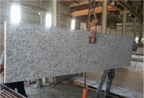 China Tiger Skin White Granite Slab, Prefab Kitchen Cut