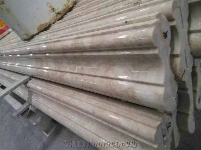 Classic Cream Beige Marble Dome Molding Lines
