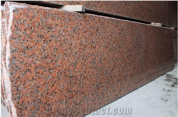 G562 Maple Red Granite, Prefab Stair Tiles
