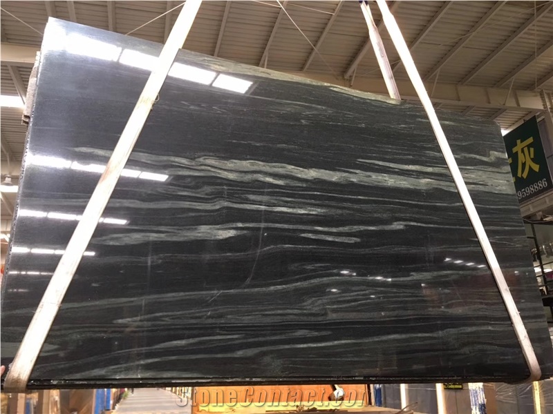 Galaxy Green Wave Granite Prefab Countertop Slab