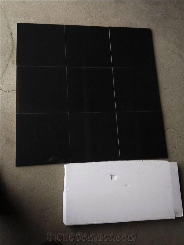New Shanxi Black Granite Polished Wall Panel Tiles