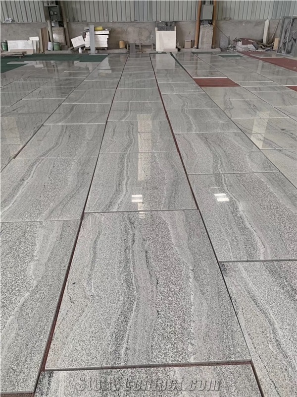 New Viscont White Granite (Grey Wave) Floor Tiles