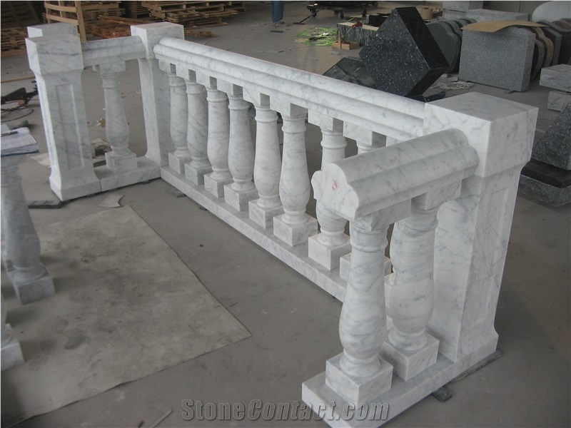Oriental White Marble Balcony Balustrade & Railing