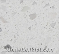 Sf-G002 White Floor Wall Terrazzo Stone Slab Tile