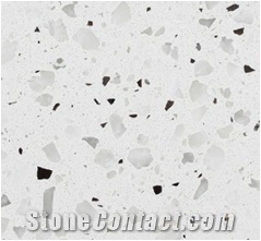Sf-G003 White Floor Wall Terrazzo Stone Slab Tile