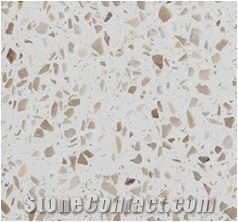Sf-G004 White Floor Wall Terrazzo Stone Slab Tile