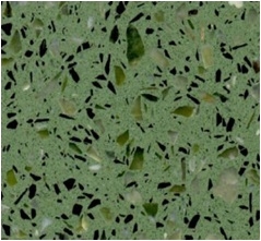 Sf-M007 Green Quartz Chips Terrazzo Tile Flooring