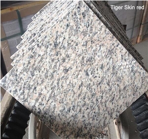 Tiger Skin Red China Granite Tiles, Slab Cut