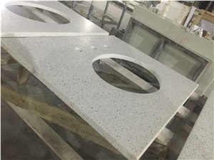 White Galaxy Quartz Stone Countertop/Worktop/Bar Top