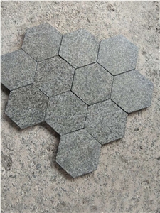 Orginal G684 Granite Flamed Hexgaon Walkway Pavers