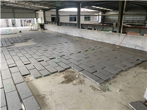 Customized Size Steel Grey Granite Floor Tiles