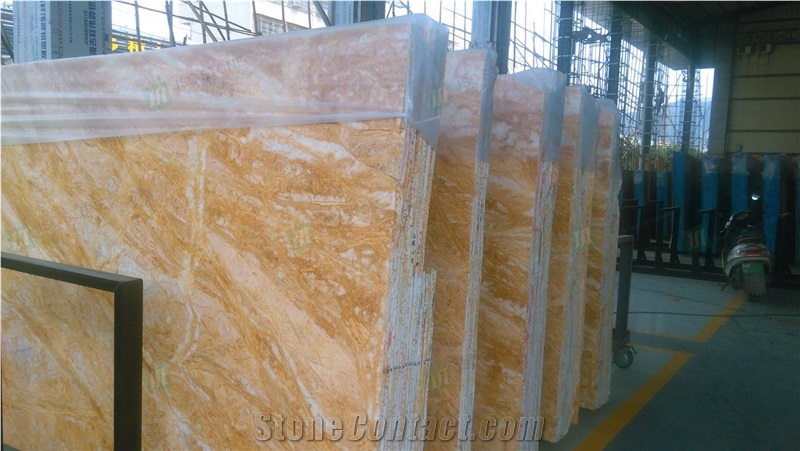 Dubai Gold Marble Flooring Slabs