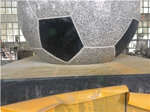 Granite Football Sculpture