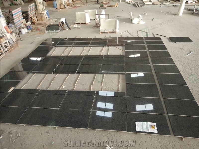 Indian Steel Grey Granite Floor Tiles