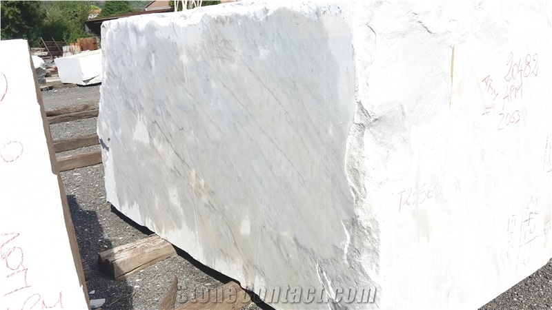 Bianco Carrara Campanili Marble Block, Italy White Marble
