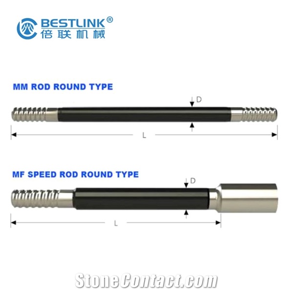 Round Body mm Extension Drill Rod Drifter Rod