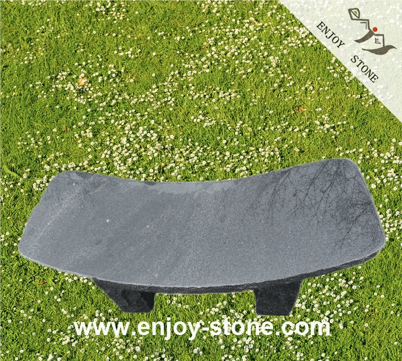 Black Curved Garden Bench/ Outdoor Bench