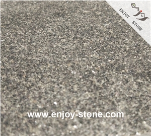 China Black Granite Flamed Floor Slabs & Tiles